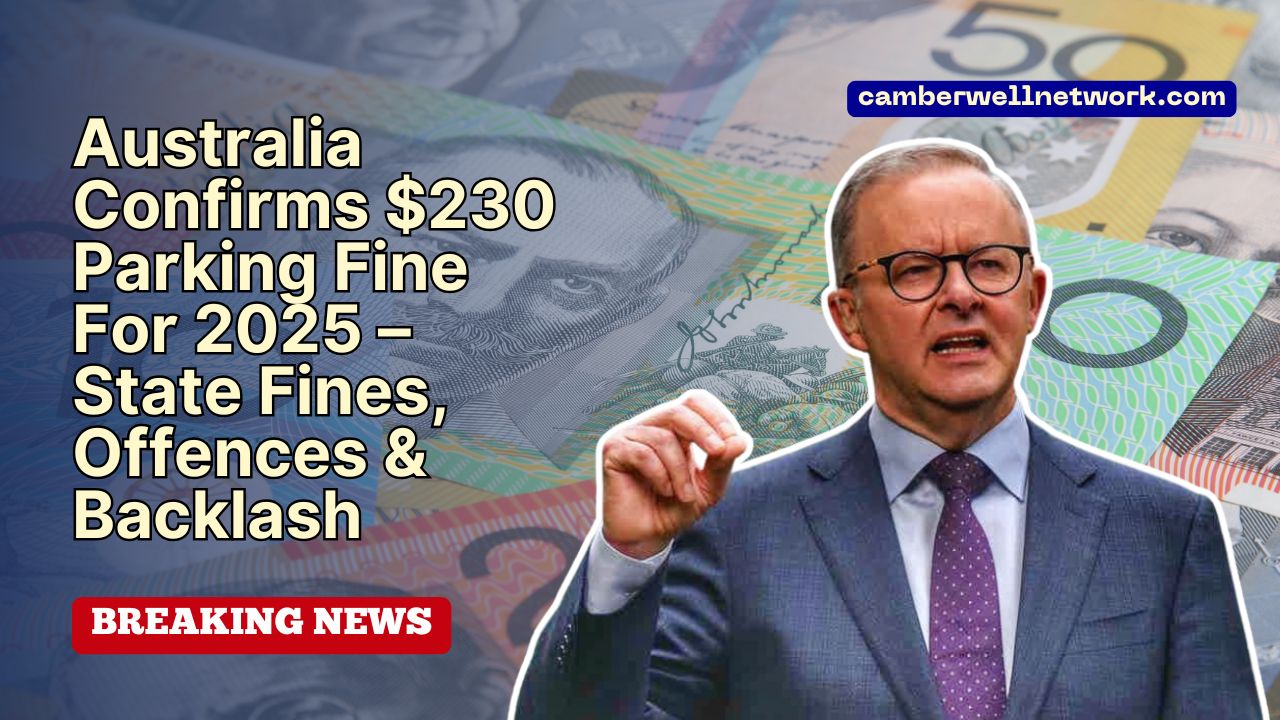Australia Confirms $230 Parking Fine For 2025 – State Fines, Offences & Backlash